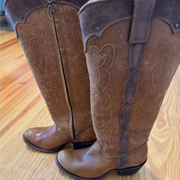 Corral Vintage Embroidery Leather Round Toe Western Boots C1971 SZ 6 M (66507) - Picture 5 of 16